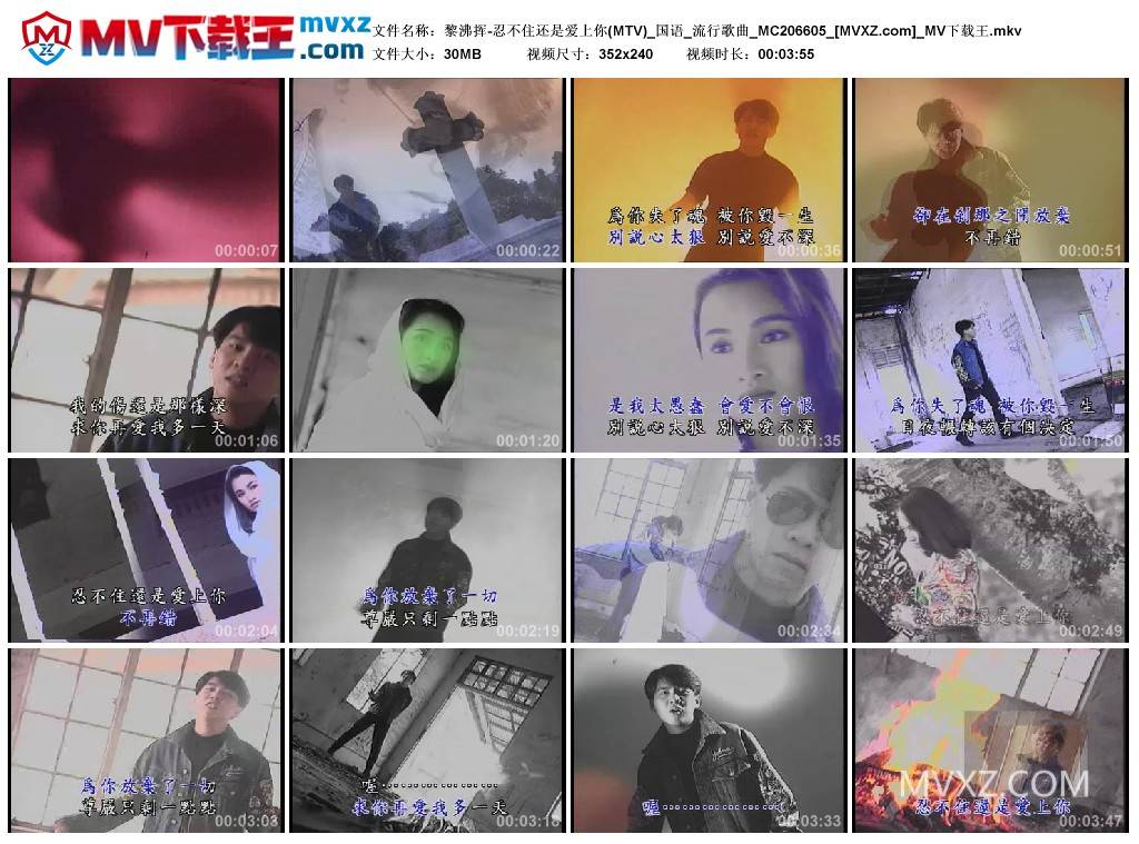 黎沸挥-忍不住还是爱上你(MTV)_国语_流行歌曲_MC206605